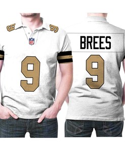 New Orleans Saints Drew Brees #9 Nfl American Football Team Logo Color Rush Custom 3d Designed Allover Gift For Saints Fans Polo Shirt