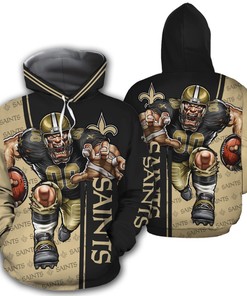 New Orleans Saints Hoodie 3D Mascot Design Gift for Fans