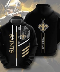 New Orleans Saints Hoodie 3D Zip Hoodie 3 Lines Graphic Gift for Fans