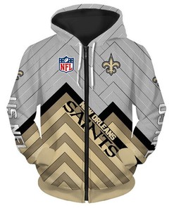 New Orleans Saints Hoodie 3D Zip Hoodie Pullover Size S-5Xl