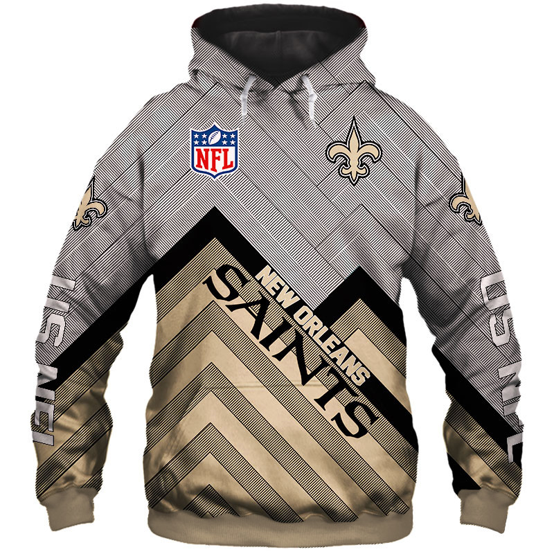 New Orleans Saints Hoodie 3D Zip Hoodie Pullover Size S-5Xl - Image 3