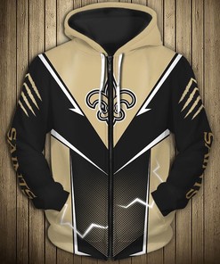 New Orleans Saints Hoodie Lightning Graphic Gifts for Fans