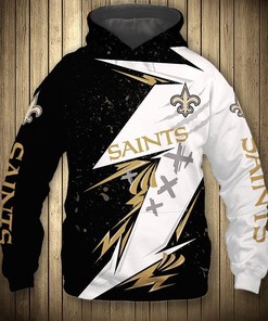 New Orleans Saints Hoodie Thunder Graphic Gifts for Fans