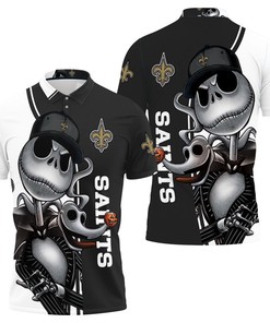 New Orleans Saints Jack Skellington And Zero Polo Shirt All Over Print Shirt 3d T-shirt