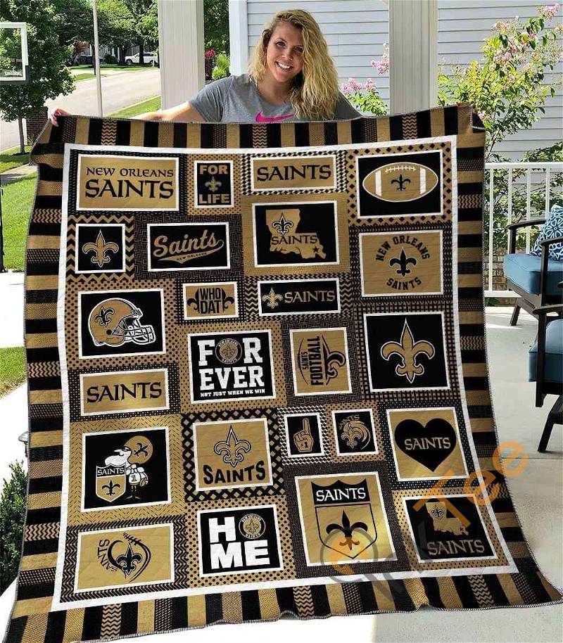 New Orleans Saints Quilt Blanket Bedding Set