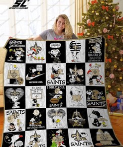 New Orleans Saints Snoopy Quilt Blanket Bedding Set