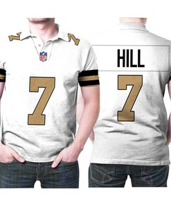 New Orleans Saints Taysom Hill #7 Nfl American Football Team Logo Color Rush Custom 3d Designed Allover Gift For Saints Fans Polo Shirt