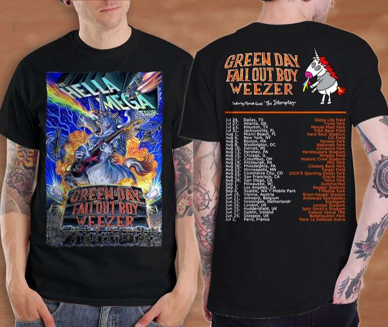 New The Hella Mega World Tour 2021 - Green Day T-Shirt