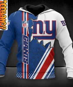 New York Giants 3D Football NFL Hoodie