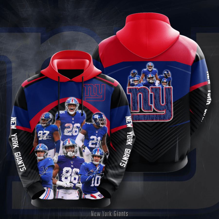 New York Giants Custom Sport All Over Print Hoodie 3D 4