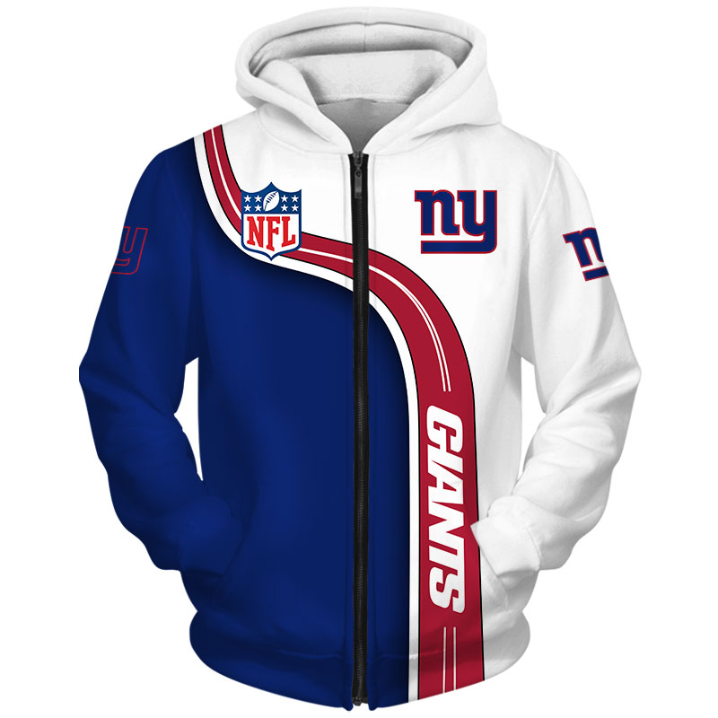 New York Giants Hoodie 3D Cute Zip Hoodie Pullover Gift for Fans - Image 2