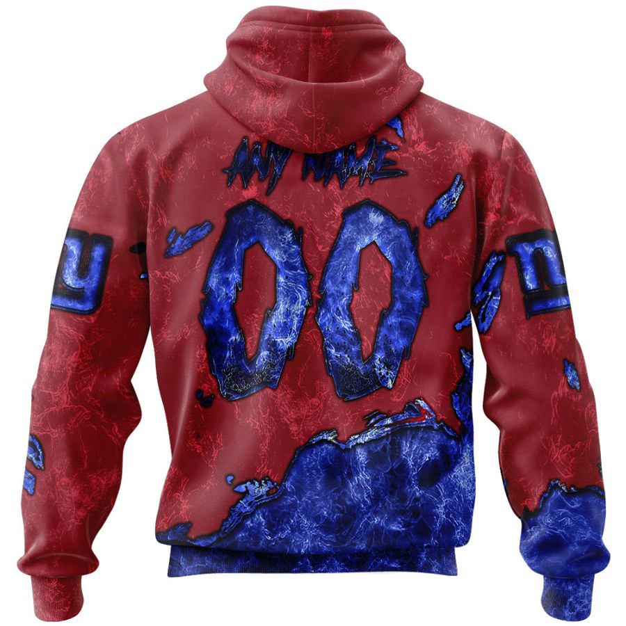 New York Giants Hoodie 3D Devil Eyes Gift for Fans - Image 2