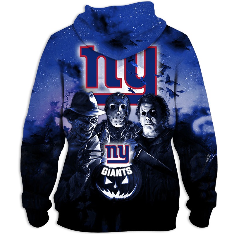 New York Giants Hoodie 3D Halloween Horror Night Gift for Fans - Image 2