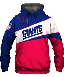 New York Giants Hoodie 3D Zip Hoodie