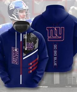 New York Giants Hoodie 3D Zip Hoodie 3 Lines Graphic Gift for Fans