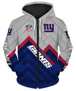 New York Giants Hoodie 3D Zip Hoodie Pullover Size S-5Xl