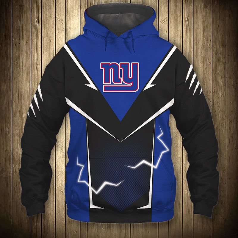New York Giants Hoodie Lightning Graphic Gifts for Fans