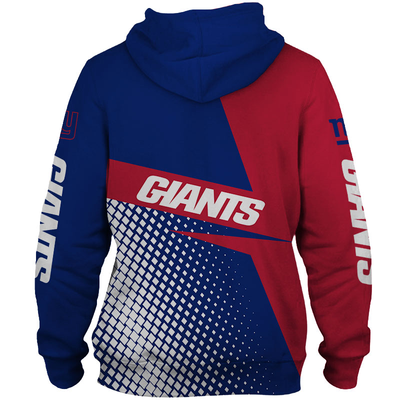 New York Giants Hoodie Long Sleeve Zip Hoodie for Fan - Image 3