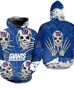 New York Giants Hoodie Skull for Halloween Graphic