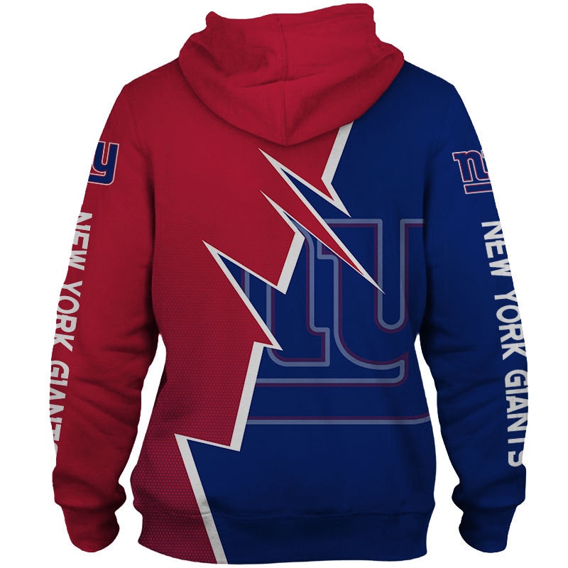 New York Giants Hoodie Zigzag Graphic Zip Hoodie Gift for Fans - Image 3