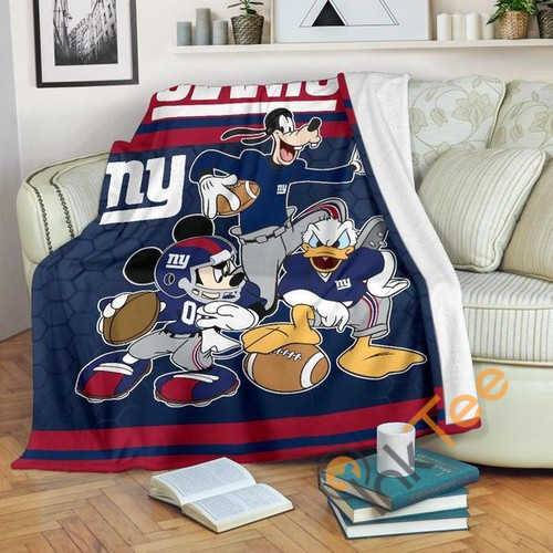 New York Giants Team Sherpa Fleece Blanket Gifts for Family, for Couple