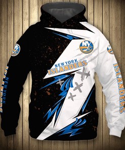 New York Islanders Hoodie 3D Thunder Design Pullover Nhl