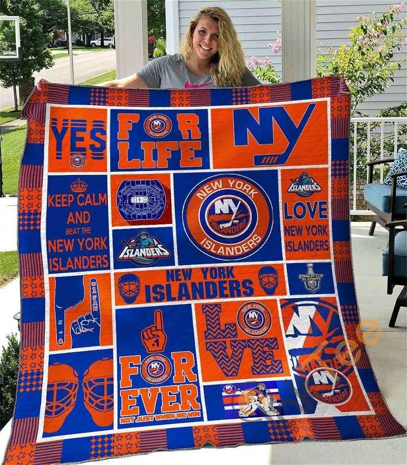 New York Islanders Quilt Blanket Bedding Set With Pillowcase Option