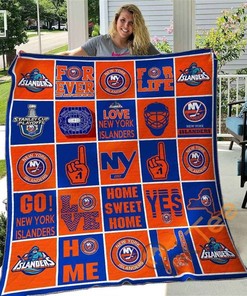 New York Islanders Quilt Blanket Bedding Set With Pillowcases Option