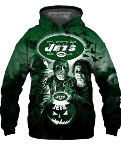 New York Jets Hoodie 3D Halloween Horror Night Gift for Fans