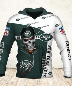 New York Jets Hoodie 3D Zip Hoodie Cute Death Gifts for Fans