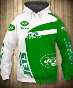 New York Jets Hoodie 3D Zip Hoodie Pullover Gift for Fans