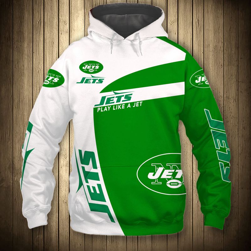 New York Jets Hoodie 3D Zip Hoodie Pullover Gift for Fans