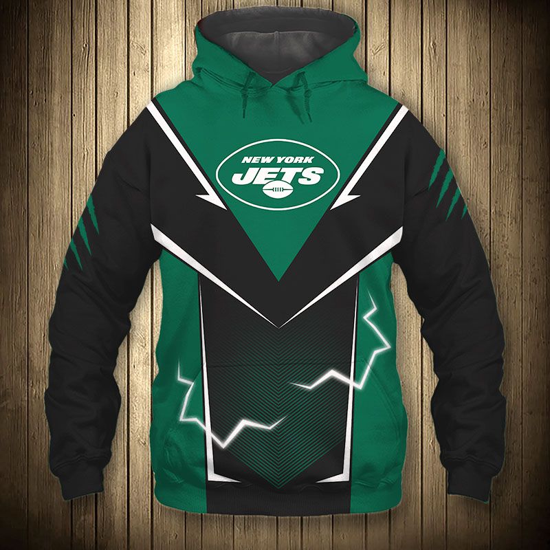 New York Jets Hoodie Lightning Graphic Gifts for Fans - Image 3