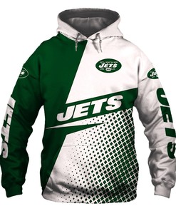 New York Jets Hoodie Long Sleeve Zip Hoodie for Fan