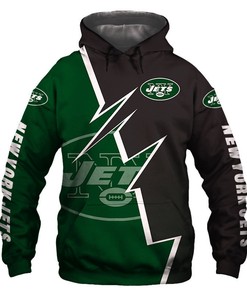 New York Jets Hoodie Zigzag Graphic Zip Hoodie Gift for Fans