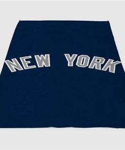 New York Logos Sherpa Fleece Blanket Gifts for Family, for Couple