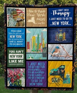 New York Quilt Blanket Bedding Set With Pillowcase Option