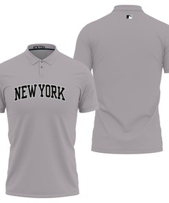 New York Yankees Road Flex Base Collection Team Gray Jersey Inspired Style 3D All Over Print Polo Shirt