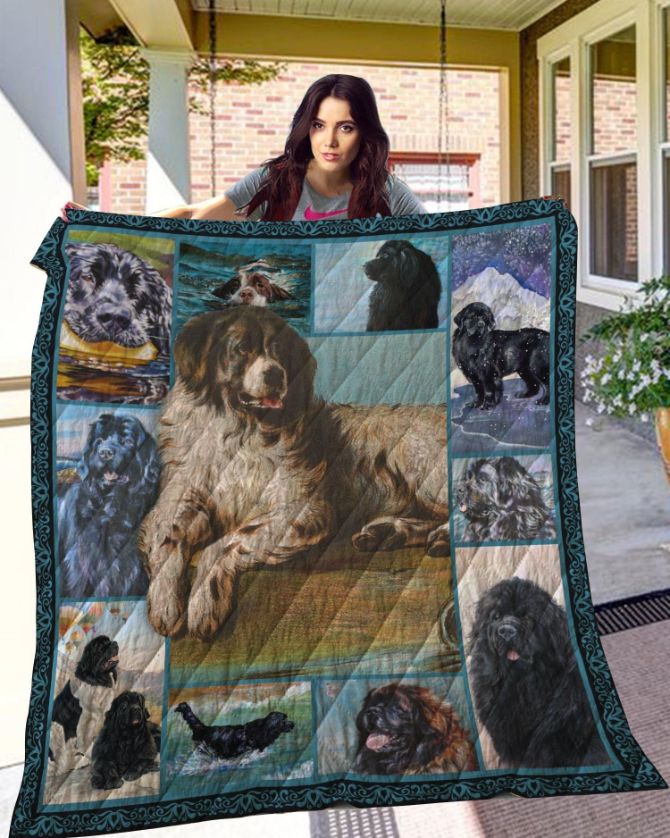 Newfoundland Dog Quilt Blanket