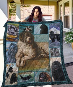 Newfoundland Dog Quilt Blanket Bedding Set for Home Décor