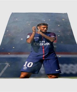 Neymar Jr Psg Sherpa Fleece Blanket Gifts for Family, for Couple