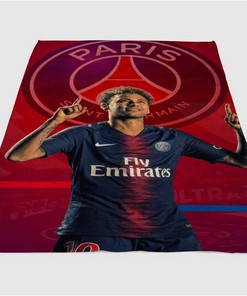 Neymar Psg Backgrounds Sherpa Fleece Blanket Gifts for Family, for Couple