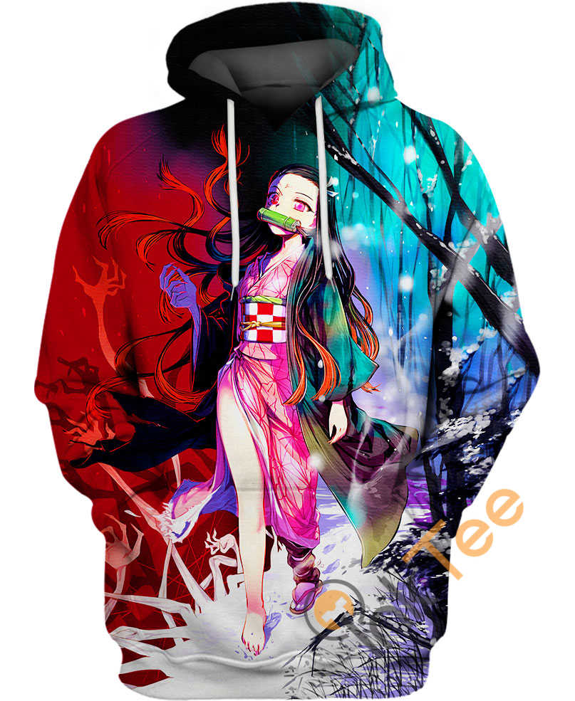 Nezuko In The Snow Forest Hoodie 3D
