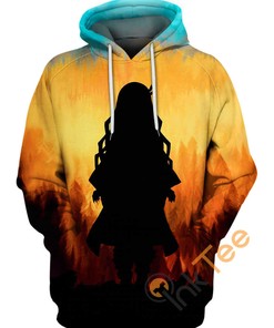 Nezuko Kamado Silhouette Hoodie 3D