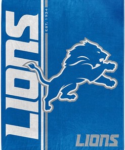 Nfl Detroit Lions Team Colors Sherpa Blanket Fleece Blanket Gifts for Fans