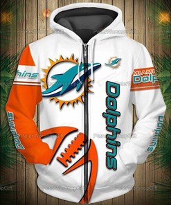 Nfl Miami Dolphins 3D All Over Print Hoodie, Zip-Up Hoodie