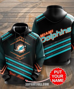 Nfl Miami Dolphins Hoodie 3D For Men Women