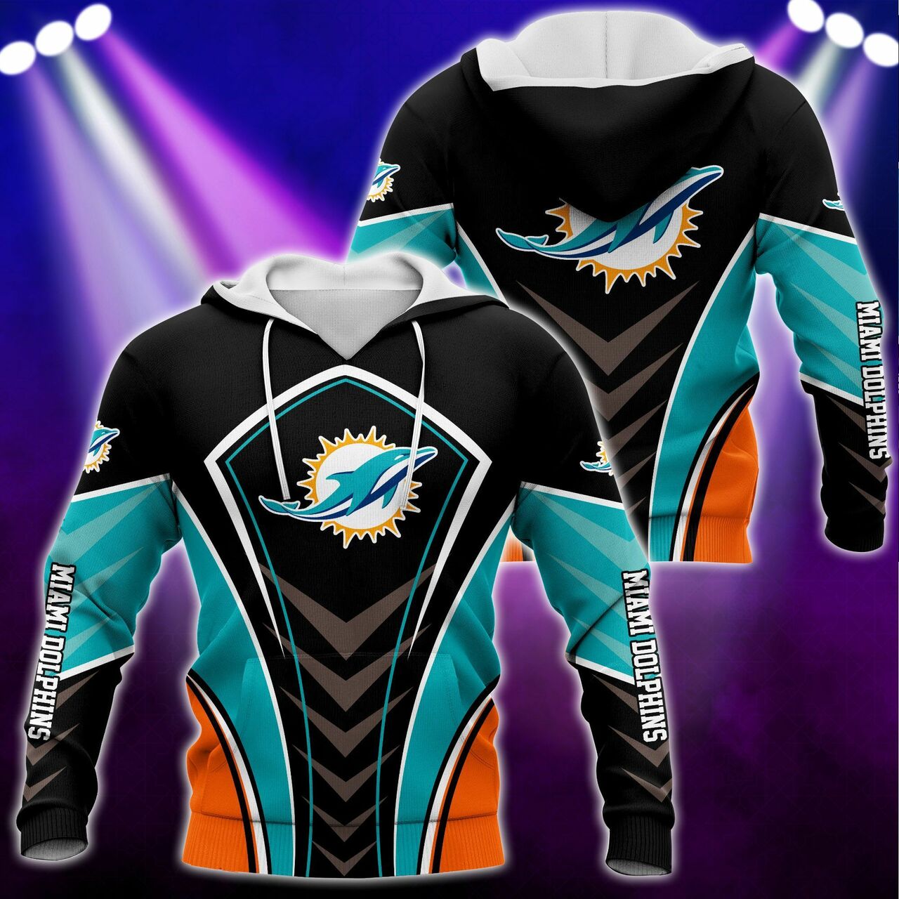 Nfl Miami Dolphins Hoodie 3D Graphic Sport