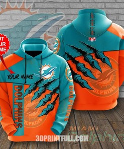 Nfl Miami Dolphins Hoodie 3D Hot For Fan