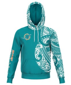 Nfl Miami Dolphins Hoodie 3D Polynesian Design